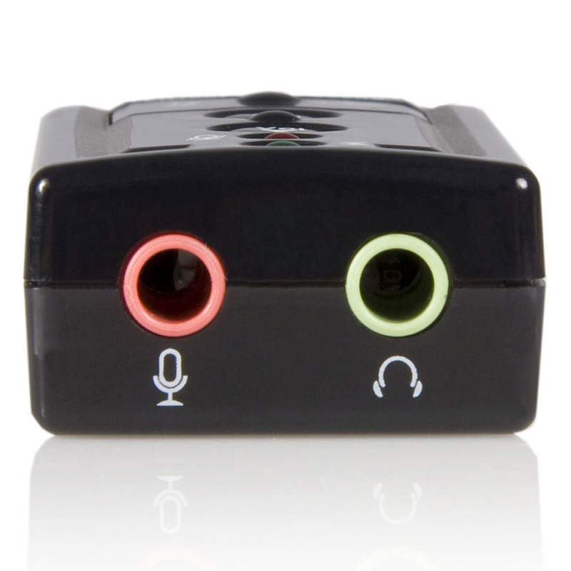 StarTech ICUSBAUDIO7 Virtual 7.1 USB Stereo Audio Adapter External Sound Card